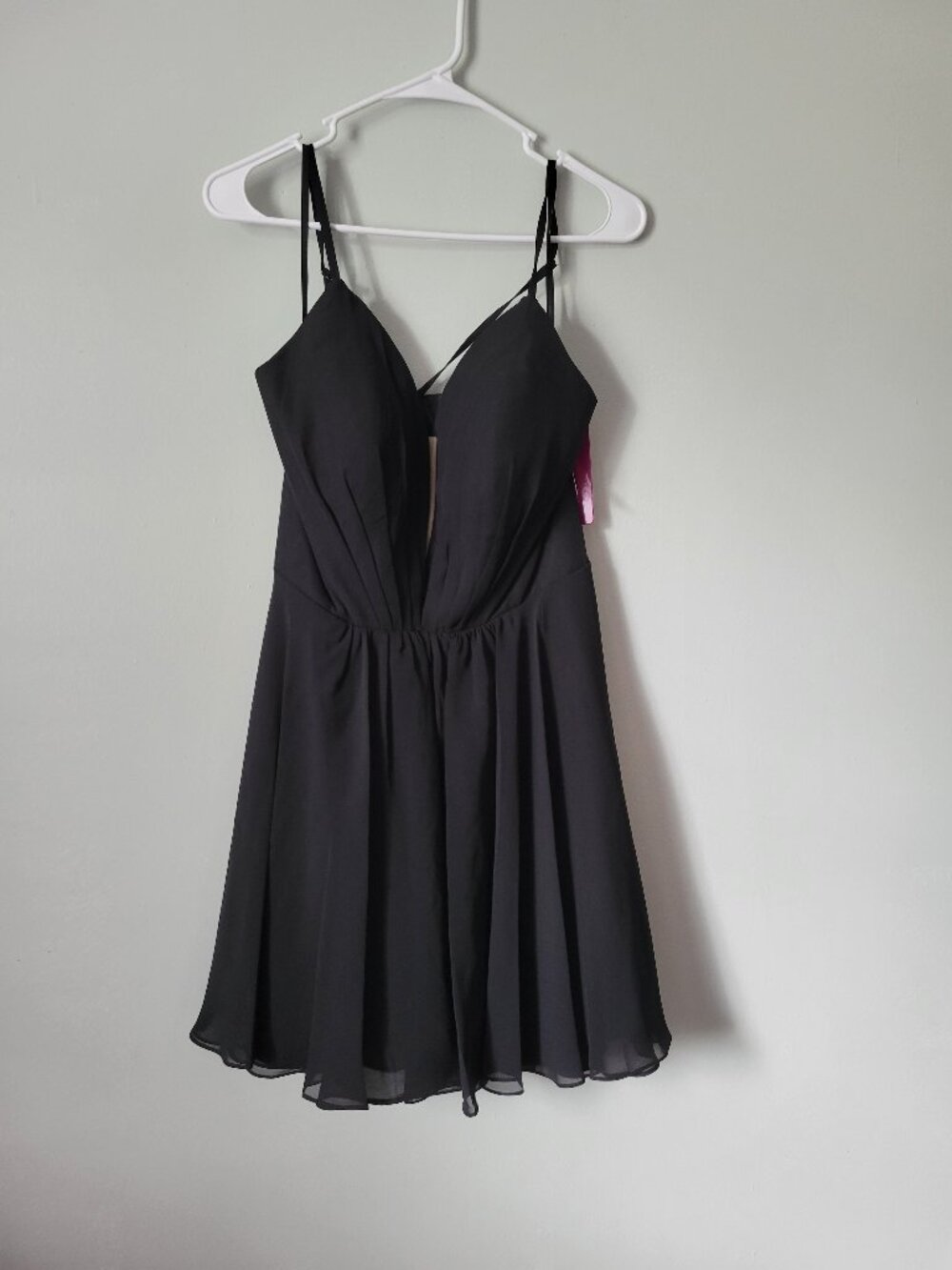 Abby Paris Black Formal Dress Women's 14 Semi-Formal Homecoming Knee Length NWT